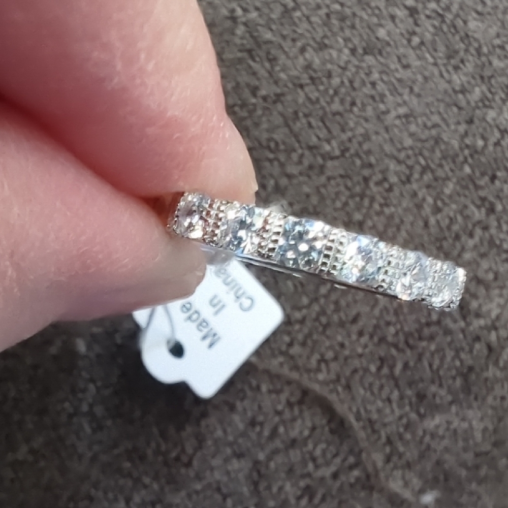 Vanna k By bella luce Band Sparkling Silver Ring - Picture 5 of 5